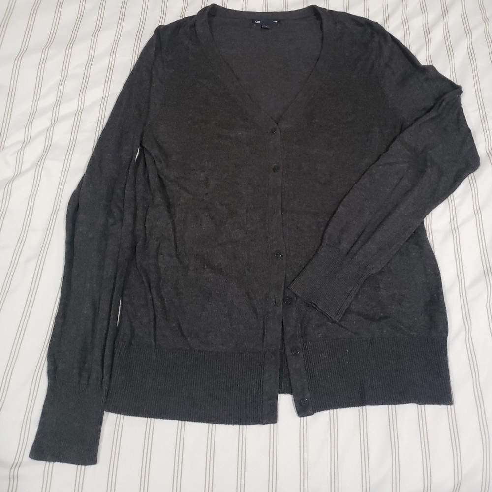 Gray cardigan